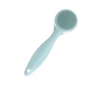 Hemobllo Manual Silicone Facial Cleansing Brush Removable Brush Head for Deep Face Cleaning and Exfoliation, Green Face Massager Tool for Gentle Skin Care and Pore Cleansing