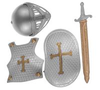 Hemobllo Medieval Shield Armour Lightweight Retro Roman Soldier Costume for Boys Role Play Halloween Cosplay with Smooth Safe Surface