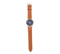 Hemobllo Men Basic Digital Watch Sky Dial Decorative Arabic Numerals Leather Strap Fashion Wrist Watch