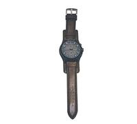 Hemobllo Men's Large Dial Quartz Watch Brown Strap Stylish Wrist Watch for Father Husband Friends Comfortable Occasion