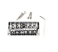 Hemobllo Metal 6-string Guitar Bridge Saddle 78mm Chrome Fixed T-style Bridge for Electric Guitar Replacement Parts Accessories