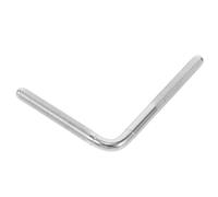 Hemobllo Metal Cowbell Holder Rod for Drum Kit, L-shaped Extension Bracket Arm, Silver Metal Cowbell Accessories Easy to Use and Versatile Extension for Percussion Instruments