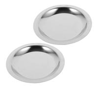 Hemobllo Metal Stainless Steel Wine Bottle Coasters 2Pcs with Heat-Resistant Non-Slip Bottom, Sturdy Design for Wine Bottles and Cups on Dining Table