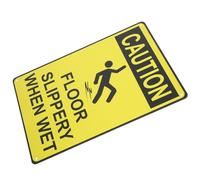 Hemobllo Metal Warning Sign for Road and Wet Floor Caution Sturdy Construction for Indoor Business Settings