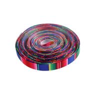 Hemobllo Mexican Fiesta Ribbon with Vibrant Stripes for Versatile Present Wrapping and DIY Party Decorations, Soft Polyester Material with Unique Mexican-Inspired Design for Birthdays