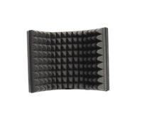 Hemobllo Microphone Abs and Sponge Material and Dust Blocking Features Foldable Black Windproof Cover with Wind Noise Reduction Pop Filter for Studio Recording and Vocal Performance
