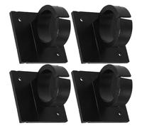 Hemobllo Microphone Clip Holder Simple and Practical Plastic Black 4pcs with Special Shaped Design Can Paste Multi-color Printing Stickers and Pvc Boards Suitable for Home Use