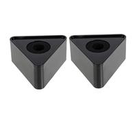 Hemobllo Microphone Logo Flag 2Pcs Black Triangle ABS Material for War Correspondents and Media Events Lightweight