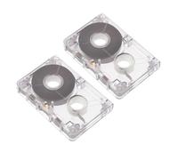 Hemobllo Mini Blank Cassette Tapes 2 Pack 60 Minute Audio Recording for Dictation and Interview Devices Portable Microcassettes