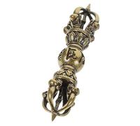 Hemobllo Mini Brass Vajra Pestle Ornament Small Dharma Pestle Decorative Brass Craft Vintage Style Home Décor Accent for Living Room Desktop