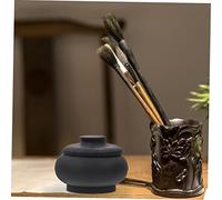 Hemobllo Mini Calligraphy Inkstone with Lid for Chinese Painting and Writing Smooth Edges Ink Grinding Stone Lightweight Desktop Inkslab for Students and Calligraphy Enthusiasts
