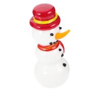 Hemobllo Mini Ceramic Snowman Ornament for Christmas Decoration Smooth Surface Xmas Shelf and Desktop Craft Dollhouse Micro Landscape Decor Bag Fillers and Holiday Party Accents
