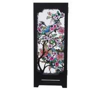 Hemobllo Mini Folding Screen Divider 3 Panel Acrylic Desktop Decorative Ornaments Lightweight Multifunction Chinese Style for Home Decor and Lounges