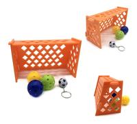 Hemobllo Mini Football Field for Bird Intelligence Development Parrot Training 2 Sets Interactive Bird Soccer Pet Football Field Random Color for Parrots and Parakeets