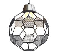Hemobllo MINI Football Light Shade (14cm), Small Stainless Steel Lampshade for Boys Bedroom Accessories, Metal Wire Desk Lamp Shade Gaming Room Decor (Requires Small Candle/Golf Bulbs), Black