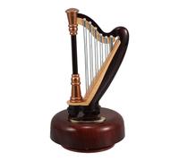 Hemobllo Mini Harp Music Box with Melodious Tones and Plastic Material, Creative Elegant Design Ornament for Weddings and Graduations, Classical Music Charm Display