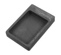 Hemobllo Mini Inkstone Calligraphy Inkslab for Students Smooth Flat Grinding Surface Ink Tray Rounded Edges Protective Desk Decoration Chinese Painting and Writing Practice Tool