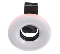 Hemobllo Mini Ring Light for Phone with 15x Macro Lens Fill Lighting, Portable Abs Clip-on Selfie Light for Smartphone Cameras, for Close-up Photography, Live Streaming and Product