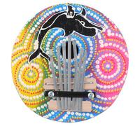 Hemobllo Mini Thumb Piano Kalimba Portable Lightweight Metal Musical Instrument Supply 5.11x5.03x2.75inch Compact Size for Beginners and Music Practice Random Color Random Style