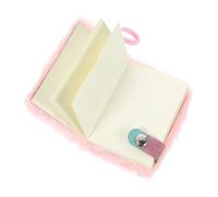 Hemobllo Mini Unicorn Hanging Notebook Plush Diary for Students, Portable Pink Fluffy Pocket Notebook with Eyelash Design, Hanging Writing Journal for School and Travel