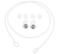 Hemobllo Moldable Silicone Earplugs 2 Pcs Swimmers Ear Plugs Musician Ear Plugs Noise Protection Hearing Protection Compact White Silver CD Pattern with Cord Portable Case for Travel