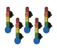 Hemobllo Mood Gauge Lapel Pin Alloy Brooch Set Unique Emotion Indicator Badge, Fun Feelings Brooch for Backpacks, Hats, and Scarves