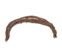 Hemobllo Moon-shaped Rattan Wreath Ring 15cm, Natural Vine DIY Floral Garland Frame for Wall Hanging, Handmade Holiday Decor Accessory