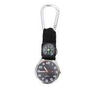 Hemobllo Mountaineering Watch Carabiner Compass Design for Hiking Adventures Clip-Watch Functionality for Nurses in White