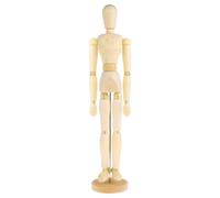 Hemobllo Movable Joint Figure Sketch Model for Artists Wooden | Beige Wood Finish, Tabletop Decor, Accurate Proportions, Shadow Study Aid, Classroom Drawing Reference