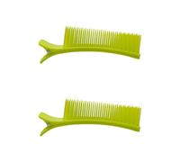 Hemobllo Multi Function Sectioning Hair Clips 2Pcs Small Green Non-Slip Salon Styling Tools for Haircut and Dying