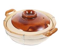 Hemobllo Multi-Functional Stewing Pot Double Handle Chinese Clay Pot Kitchen Soup Casserole Home Cooking Essential for Family Meals
