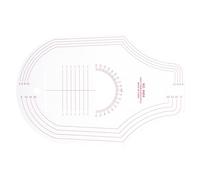 Hemobllo Multifunctional Sewing Cutting Ruler with Scale, Pink Plastic Tailor Ruler for Clothes Making and Sewing, Clothing Designs Tool for Precise Positioning