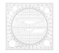 Hemobllo Multifunctional Students Protractor and Drawing Ruler Made of Sturdy Black Plastic Precise Measurement for School and Home Use, for Mathematics Geometry and Practical Learning