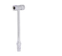 Hemobllo Multifunctional Tire Inflation Connector Air Input Connector Lightweight Portable Installation Silver Metal and Leather for Bike and Car Use