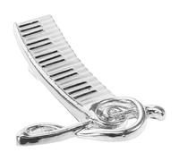 Hemobllo Music Theme Brooch Pin Zinc Alloy Silver Piano Musical Note Compact Stylish Lapel Pin Adds Unique Flair Versatile Clothing Accessory for Women