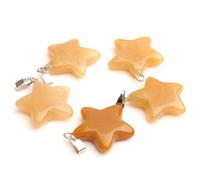 Hemobllo Natural Agate Pentagram Pendant 20 Pcs for Jewelry Making | DIY Material, Fine Workmanship, Mixed Colors, Suitable for Sweater Chains, Lovers and Friends Random Color