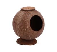 Hemobllo Natural Coconut Shell a Desktop Hamster Nest with Craftsmanship and Beautiful Design Bird Nest for Pets Suitable for Squirrels and Birds for Winter and Summer Use