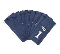 Hemobllo Natural Jute Wine Bottle Bags 10pcs Drawstring Reusable Wine Packing Bags Navy Blue Wrapping Supplies for Birthday Party Wedding Accessories