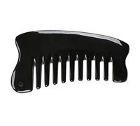 Hemobllo Natural Ox Horn Hair Comb with Wide Tooth for Scalp Cleansing and Massage, Multi-functional Pocket Comb for Men and Women to Calm the Mind and Stimulate Hair Growth