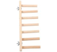 Hemobllo Natural Wood Parrot Perch Stand 7-layer Step Ladder Multi-level Bird Climbing Tower and Chewing for Parakeets and Small Birds Wooden Cage Accessory and Beak Grinding