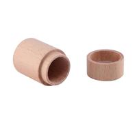 Hemobllo Natural Wooden Lip Balm Tube DIY Refillable Lipstick Container Empty Cosmetic Storage Tube for Lip Balm Crafting in Light Wood