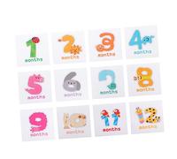 Hemobllo Newborn Month Sticker Animal Shape Number Milestone Stickers Month Keepsake for Photo Props Label for Nursery Decor for Newborn Milestone Tracking