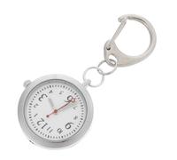 Hemobllo Night Glow Nurse Pocket Watch with Clip-on Design and Lightweight Stainless Steel for Hospital and Daily Work, Silver Nurse Hanging Watch with Button Battery
