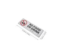 Hemobllo No Eating or Drinking Safety Stickers 5 Pieces, Self-Adhesive Warning Labels for Public Spaces, Indoor and Outdoor Wall Mounts for Business Environments