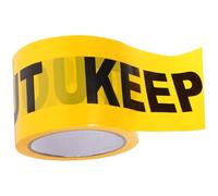 Hemobllo Non-adhesive Yellow Keep out Tape 7.5cm X 100m Roll Crime Scene Warning Tape for Safety and Hazardous Area Caution