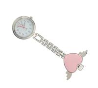 Hemobllo Nurse Pocket Watch Hanging Watch Heart Design with Luminous Hands for Workers Suitable for Night Shift