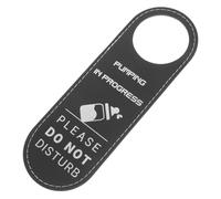 Hemobllo Nursery Room Door Sign Leather Hanger Reversible Lactation Room Do Not Disturb Door Identification Sign for Mother 240x80mm