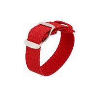 Hemobllo Nylon Watch Strap 20mm Red-friendly Breathable Wristband Comfortable Perlon Style Smartwatch Band Compatible with Waterproof Dive Watches