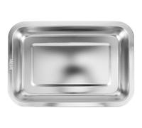 Hemobllo Open Stainless Steel Cat Litter Box with Large Opening Design Practical Metal Kitten Litter Tray for Home and Pet House Use Sturdy Silver Cat Toilet