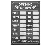 Hemobllo Opening Hours Signs Self Adhesive Rewritable Business Hours Sign for Shop Window Strong Adhesive Sun Proof Fade Resistant for Store 11.81 x 8.07 in